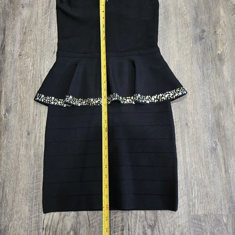 🐢 BEBE Halter Midi Dress With Metal Studs. Size M Like New.